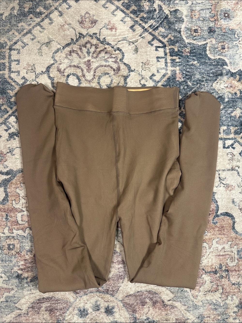 Fur-Lined Women's Tights in Taupe Brown